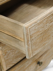Cotswold Company Limewash Oak Camille Bedside 3 Drawer Table - Image 4 of 4