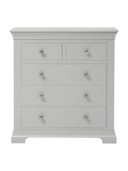 Cotswold Company Pebble Grey Chantilly 5 Drawer Chest of Drawers - Image 3 of 5