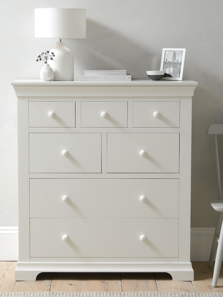 Cotswold Company Warm White Chantilly 7 Drawer Chest of Drawers - Image 2 of 5