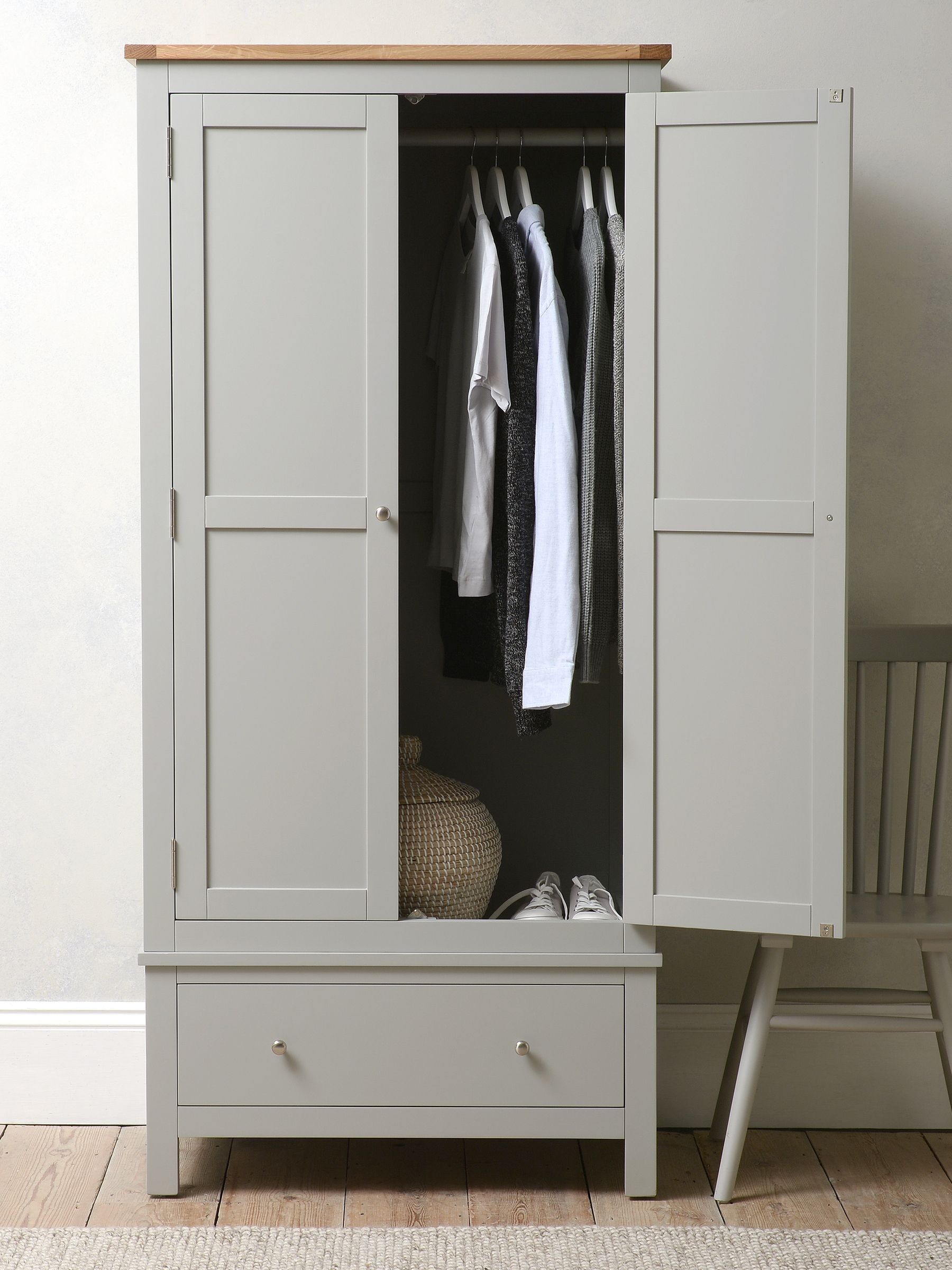 Cotswold Company Pebble Grey Simply Cotswold Double Wardrobe Laura Ashley
