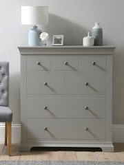 Cotswold Company Pebble Grey Chantilly 7 Drawer Chest of Drawers - Image 1 of 5