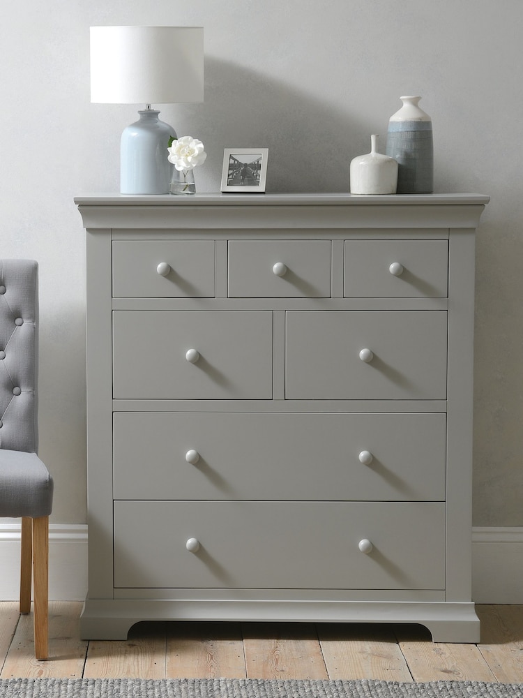 Cotswold Company Pebble Grey Chantilly 7 Drawer Chest of Drawers - Image 2 of 5