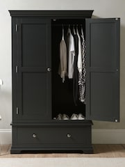 Cotswold Company Dusky Black Chantilly Double Wardrobe - Image 2 of 4