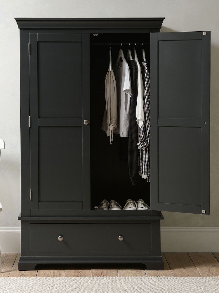 Cotswold Company Dusky Black Chantilly Double Wardrobe - Image 2 of 4