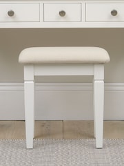 Cotswold Company Warm White Chantilly Dressing Table Stool - Image 1 of 3
