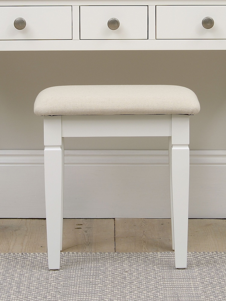 Cotswold Company Warm White Chantilly Dressing Table Stool - Image 1 of 3