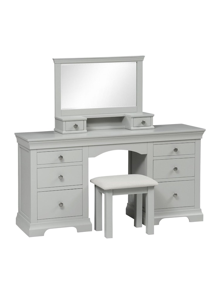 Cotswold Company Pebble Grey Chantilly Dressing Table - Image 2 of 5