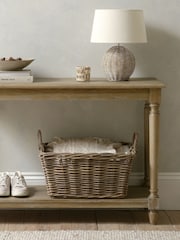 Cotswold Company Limewash Oak Camille Console Table - Image 1 of 5