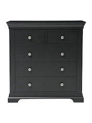 Cotswold Company Dusky Black Chantilly 5 Drawer Chest of Drawers - Image 4 of 6