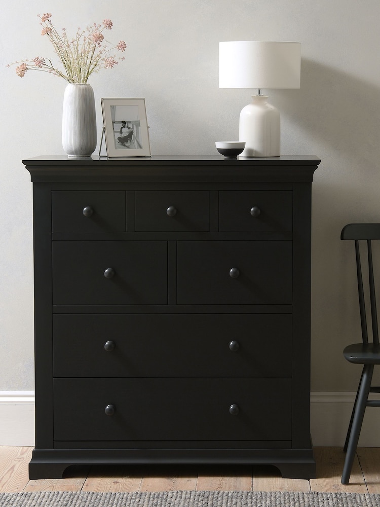 Cotswold Company Dusky Black Chantilly 7 Drawer Chest of Drawers - Image 2 of 5