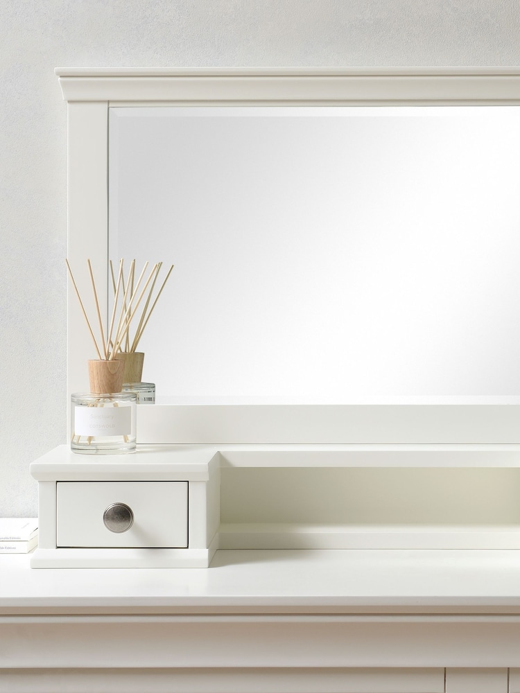 Cotswold Company Warm White Chantilly Vanity Mirror - Image 1 of 6