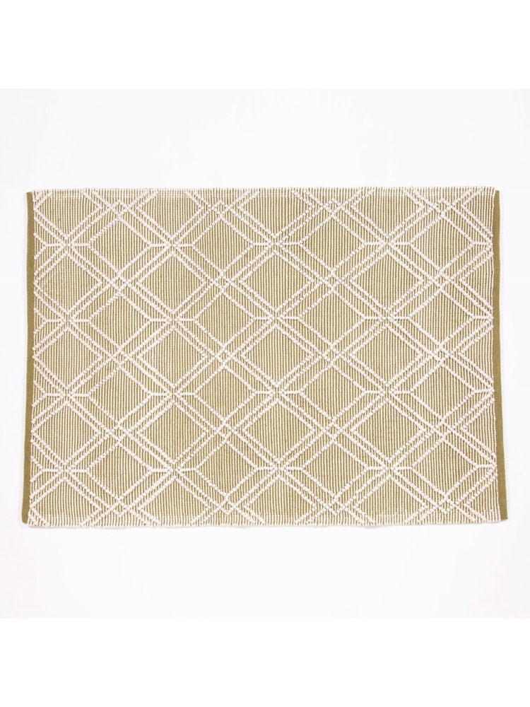 Esselle Green Blenheim 100% Pet 120x170cm Diamond Rug - Image 1 of 5
