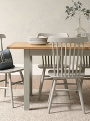 Cotswold Company Pebble Grey 'Simply Cotswold' 4-6 Seater Extending Dining Table - Image 1 of 6