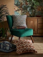 Esselle Blue Veda Linen Cushion - Image 4 of 5