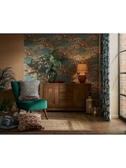 Esselle Blue Veda Linen Cushion - Image 5 of 5