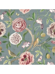 Esselle Blue Eden Plain/Chinoiserie Cushion - Image 2 of 2