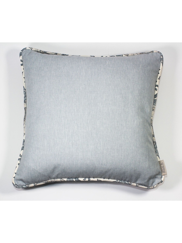 Esselle Blue Eden Plain/Nima Floral Cushion - Image 1 of 3