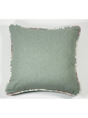 Esselle Green Eden Plain/Nima Floral Mineral Cushion - Image 1 of 4