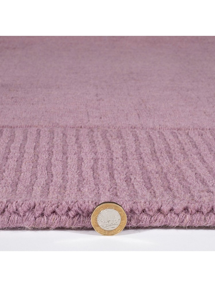 Esselle Purple Esme 60x230cm Mauve Wool Runner - Image 4 of 5