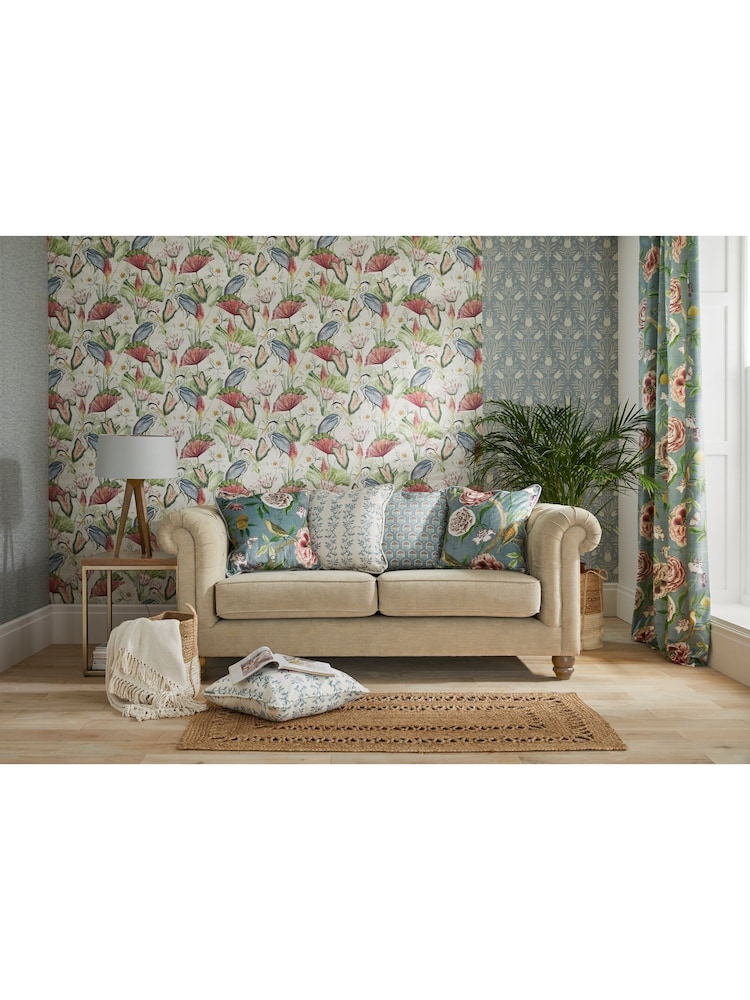 Esselle Blue Botanic Vines Cushion - Image 5 of 5