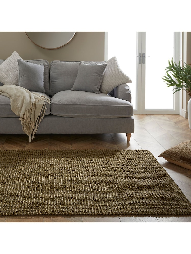 Esselle Green Whitefield 120x170cm Handwoven Boucle Rug - Image 5 of 5