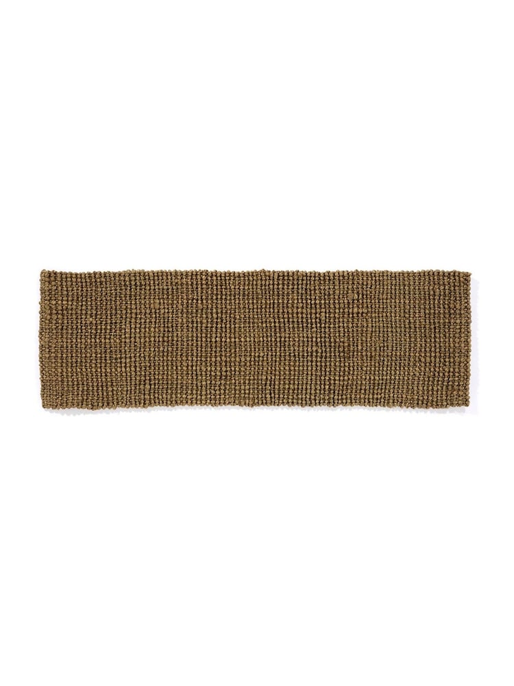Esselle Green Whitefield 45x150cm Handwoven Boucle Runner - Image 1 of 5