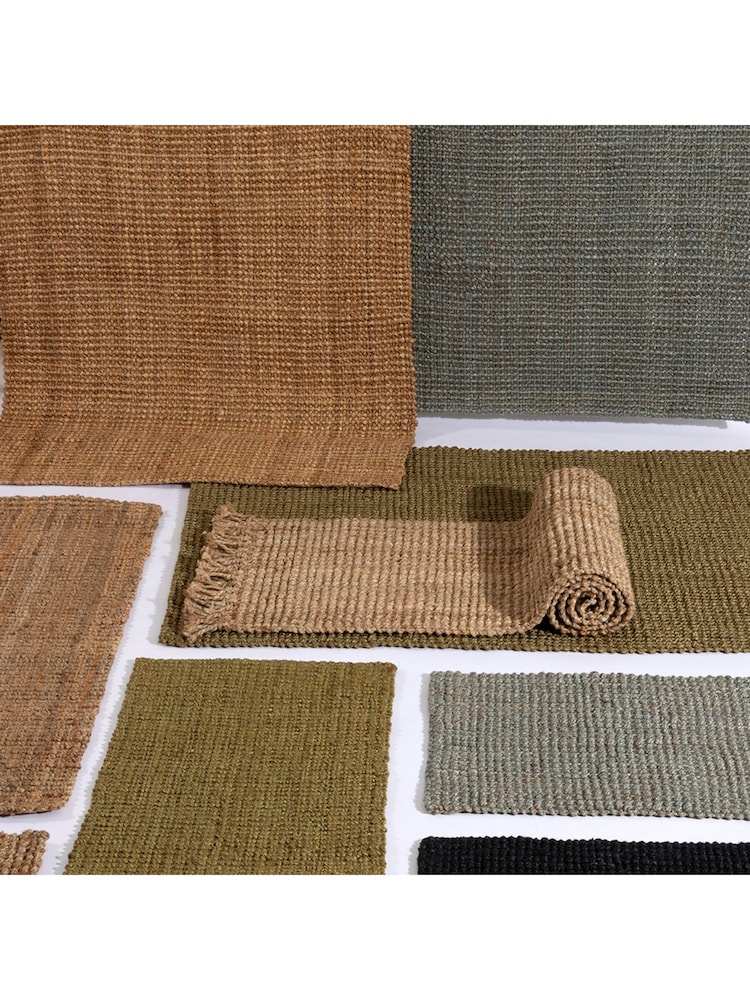 Esselle Green Whitefield 45x150cm Handwoven Boucle Runner - Image 5 of 5