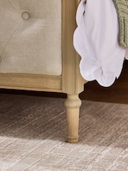 Soft Texture Light Natural Rose Wood Upholstered With Footend Bed Frame - Image 4 of 6