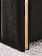 Soft Velvet Black Mia Upholstered Ottoman Storage Bed Frame - Image 4 of 7