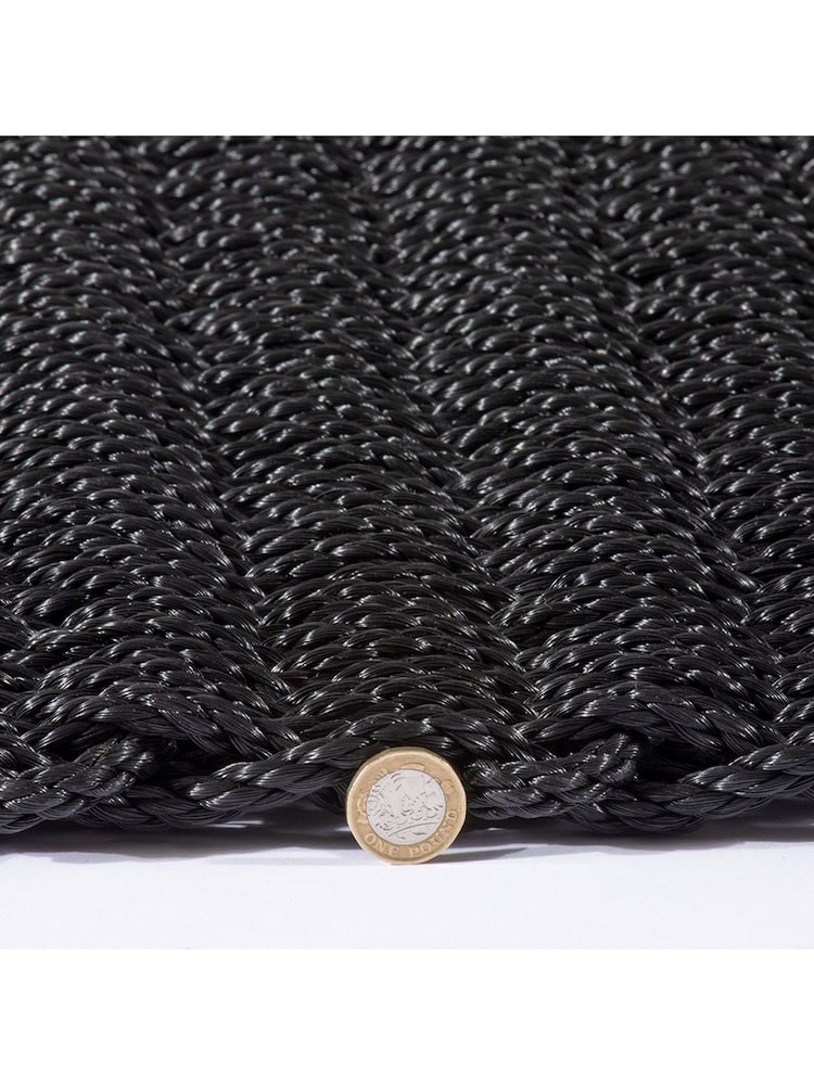 Esselle Charcoal Didsbury 45x75cm Braided Mat - Image 5 of 5
