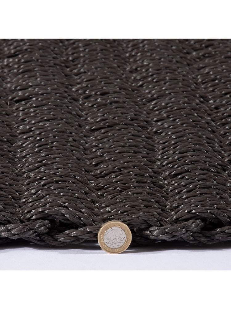 Esselle Grey Didsbury 55x100cm Slate Braided Polypropylene Mat - Image 5 of 5