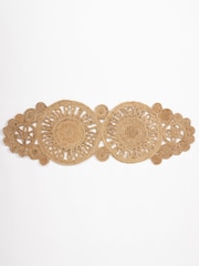 Esselle Natural Trent Jute Crochet Table Runner - Image 2 of 2