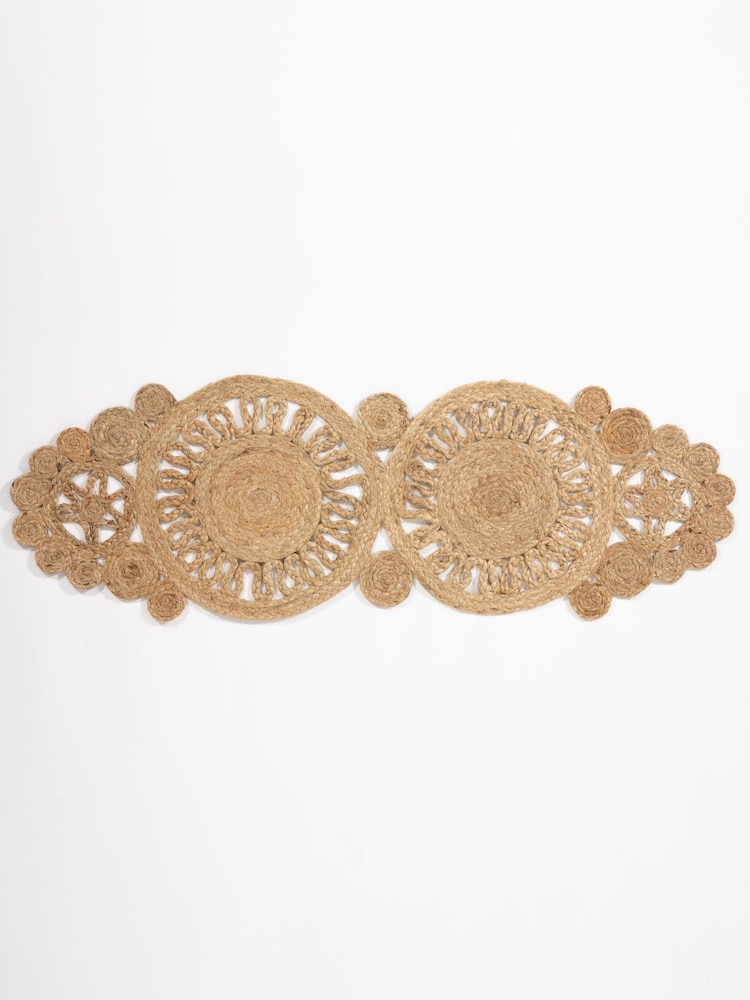 Esselle Natural Trent Jute Crochet Table Runner - Image 2 of 2
