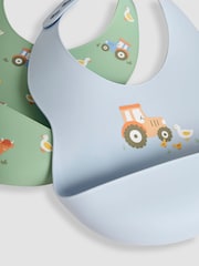 JoJo Maman Bébé 2-Pack Silicone Bibs Set - Изображение 2 из 2