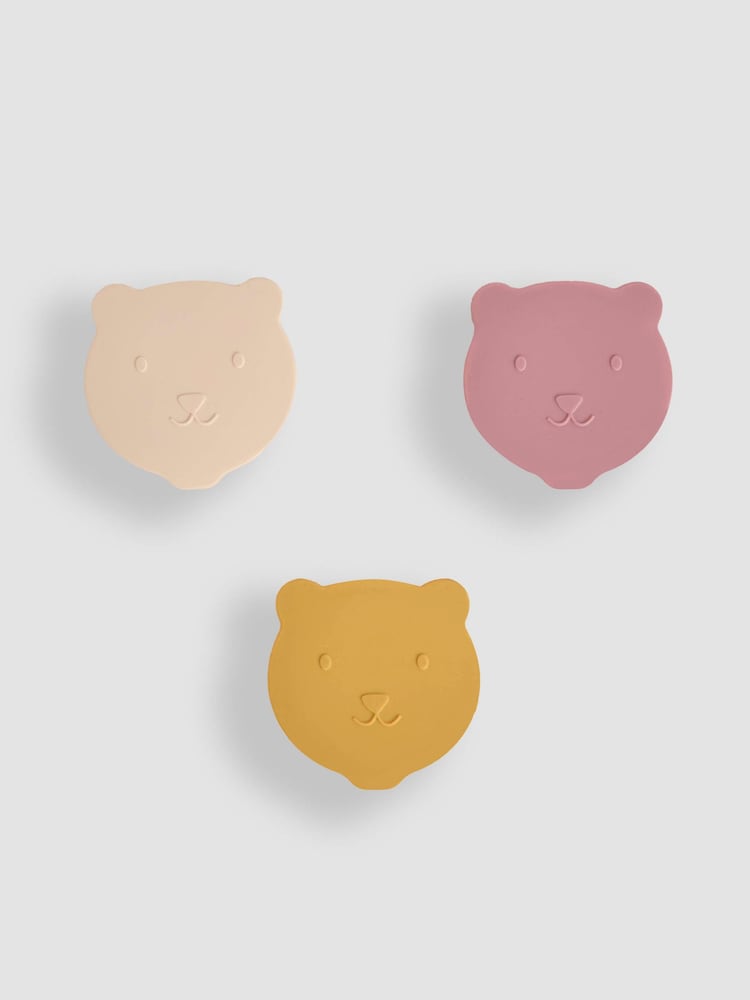 JoJo Maman Bébé Set of 3 Bear Silicone Snack Pots - Image 1 of 4