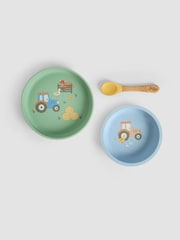 JoJo Maman Bébé Printed Silicone Mealtime Set - Image 1 of 8