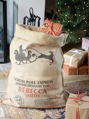 Personalised Large Hessian Christmas Sack Bag by Jonnys Sister - Image 3 of 3