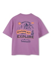 Timberland Purple Back Graphic Front Logo T-Shirt - Image 2 of 4