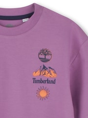 Timberland Purple Back Graphic Front Logo T-Shirt - Image 3 of 4