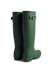 Hunter Green Original Tall Tartan Back Strap Wellington Boots - Image 3 of 4