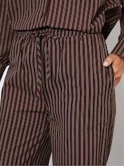 Threadbare Brown Striped Wide Leg Trousers - Image 3 of 4