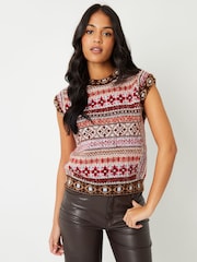 Threadbare Brown Knitted Jumper - Image 1 of 5