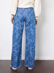 Threadbare Blue Wide Leg 100% Cotton Jeans - Image 3 of 4