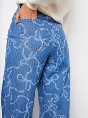 Threadbare Blue Wide Leg 100% Cotton Jeans - Image 4 of 4