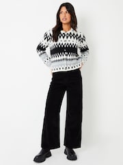 Threadbare Fairisle Button Up Knitted Cardigan - Imagen 3 de 5