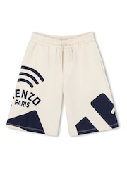 KENZO KIDS Large Natural Logo Bermuda Shorts - Image 1 of 2