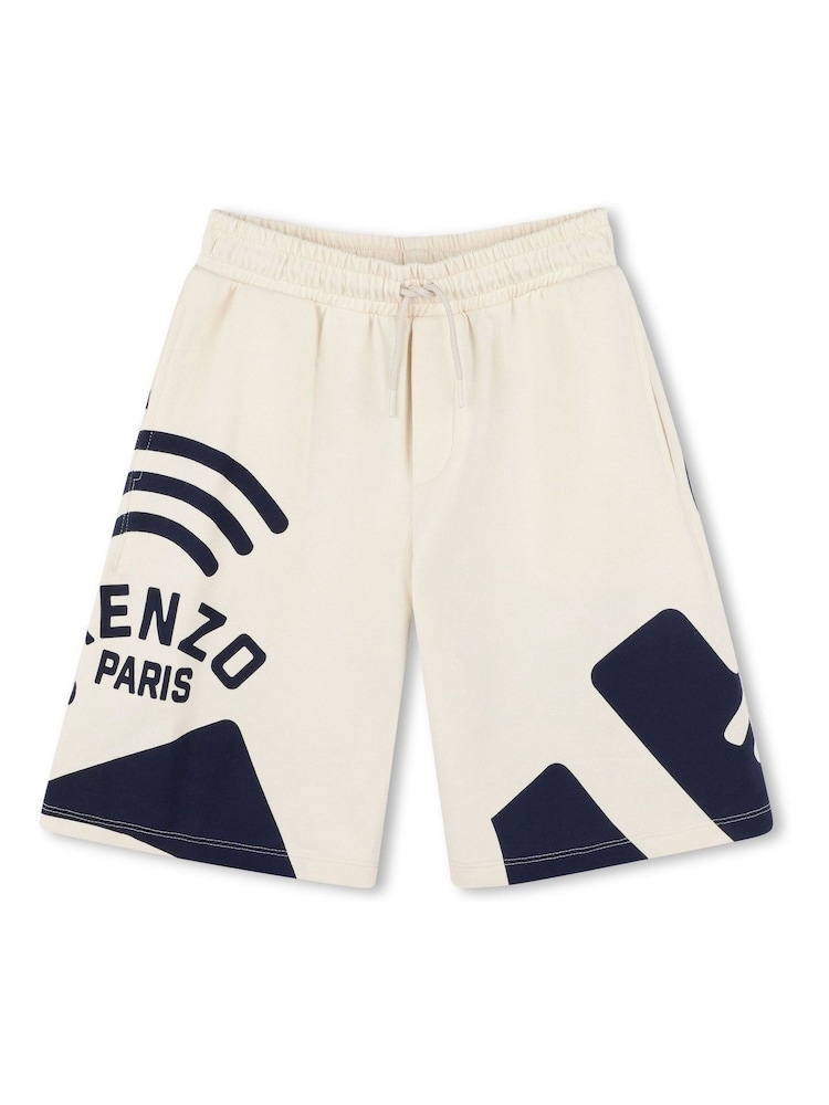 KENZO KIDS Large Natural Logo Bermuda Shorts - Image 1 of 2