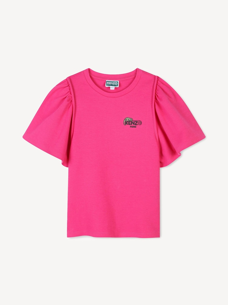 Różowa koszulka Kenzo Kids Paris z krótkim rękawem i logo - Image 1 of 2