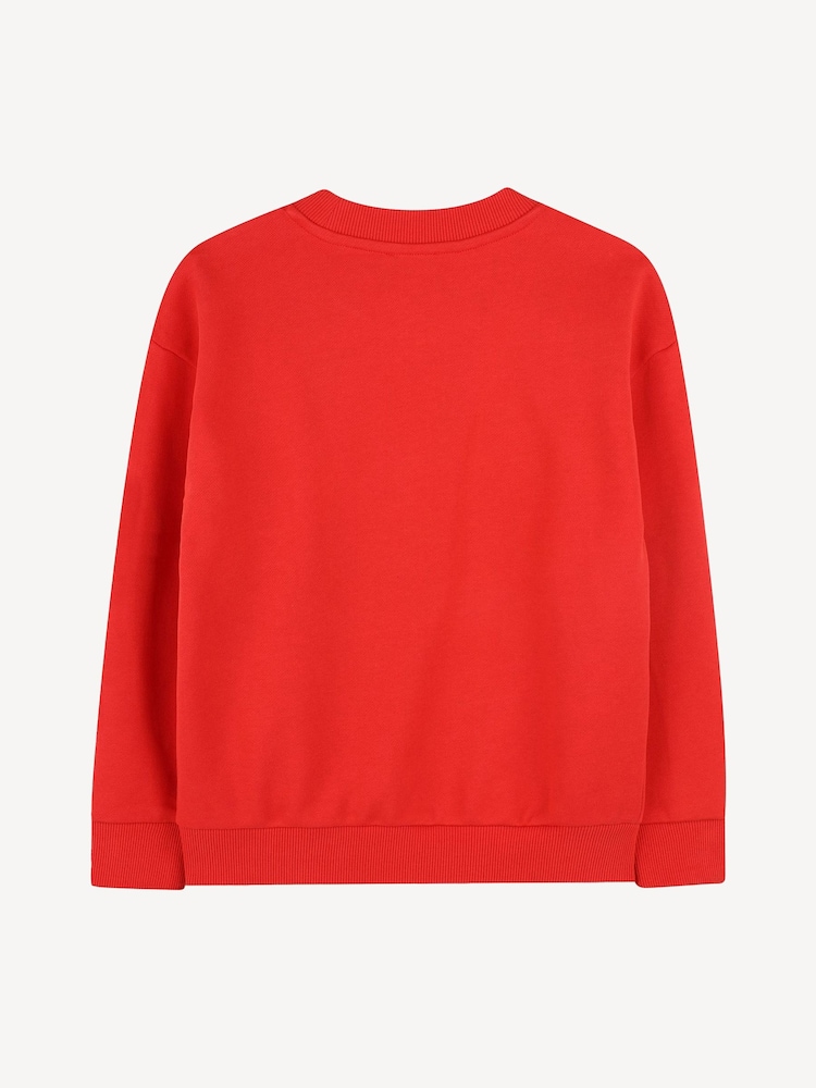KENZO KIDS Red Long Sleeve Large Tiger Print Logo Sweatshirt - Image 2 of 2 KENZO KIDS Red Long Sleeve Large Tiger Print Logo Sweatshirt - Image 2 of 2