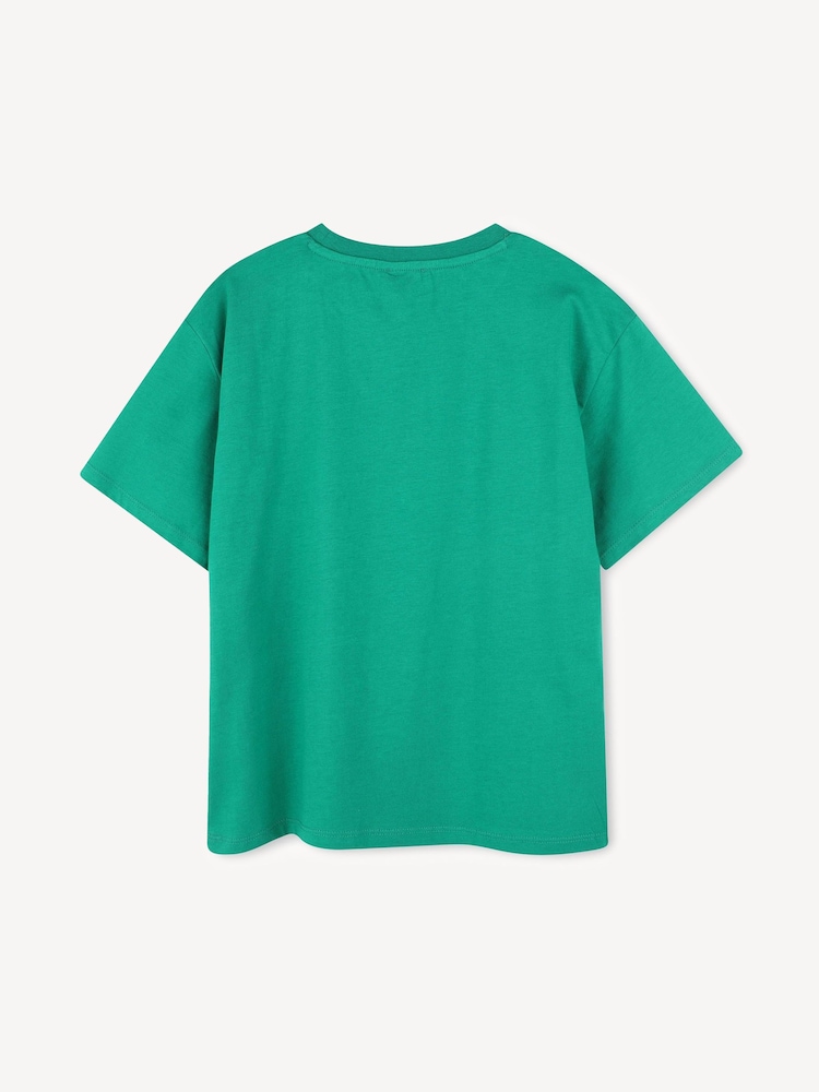 KENZO KIDS Green Short Sleeve Tiger Print Logo T-Shirt - Image 2 of 2